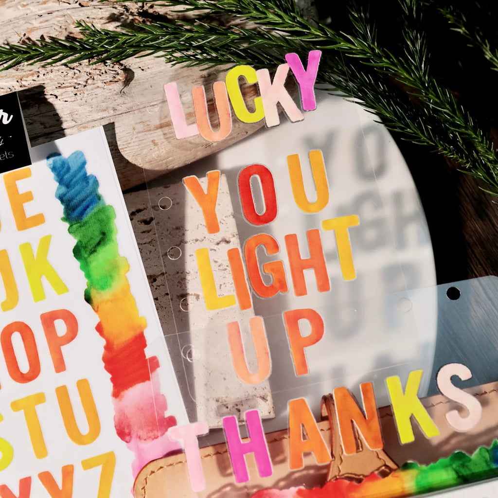 Colorful Alphabet UV DTF Transfer Stickers