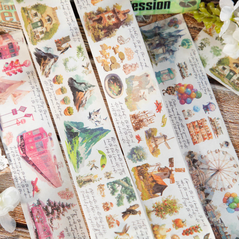 Washi-Tape mit Comic-Märchenmotiv | Dekoratives Tape für Fantasy-Geschichten