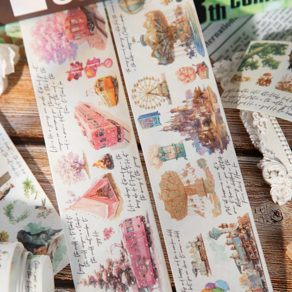 Comic Fairy Tale Scenic Washi Tape | Fantasy Story Decorative Tape