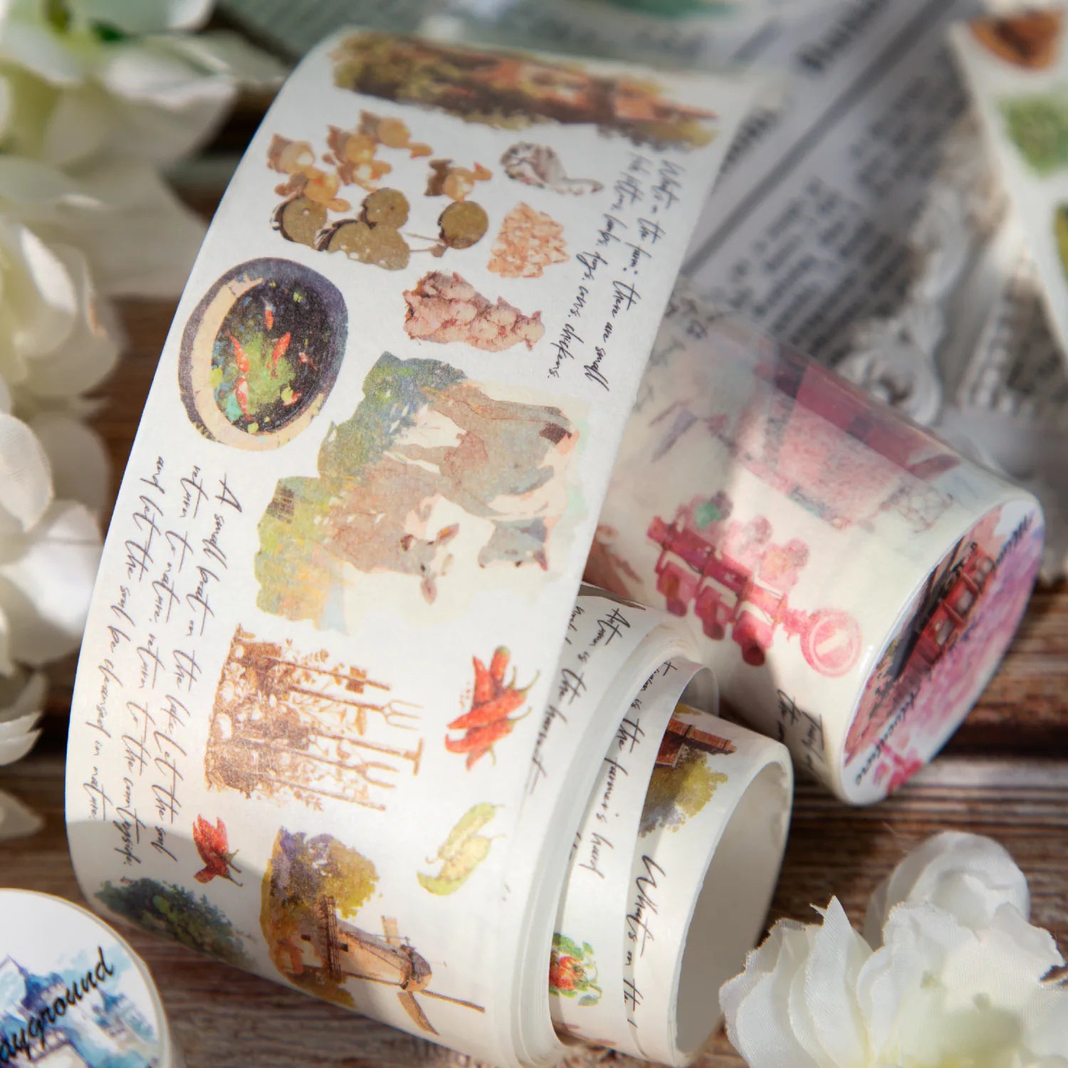Comic Fairy Tale Scenic Washi Tape | Fantasy Story Decorative Tape