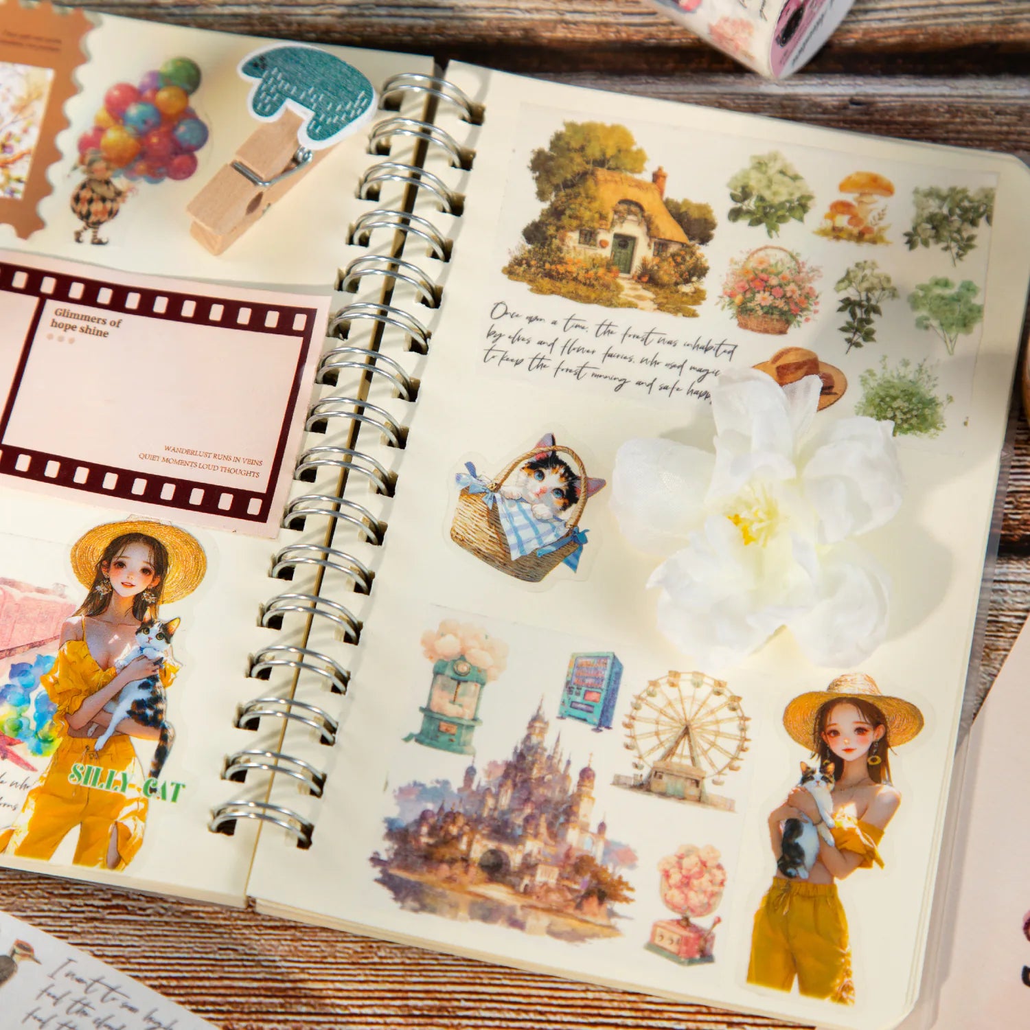 Comic Fairy Tale Scenic Washi Tape | Fantasy Story Decorative Tape