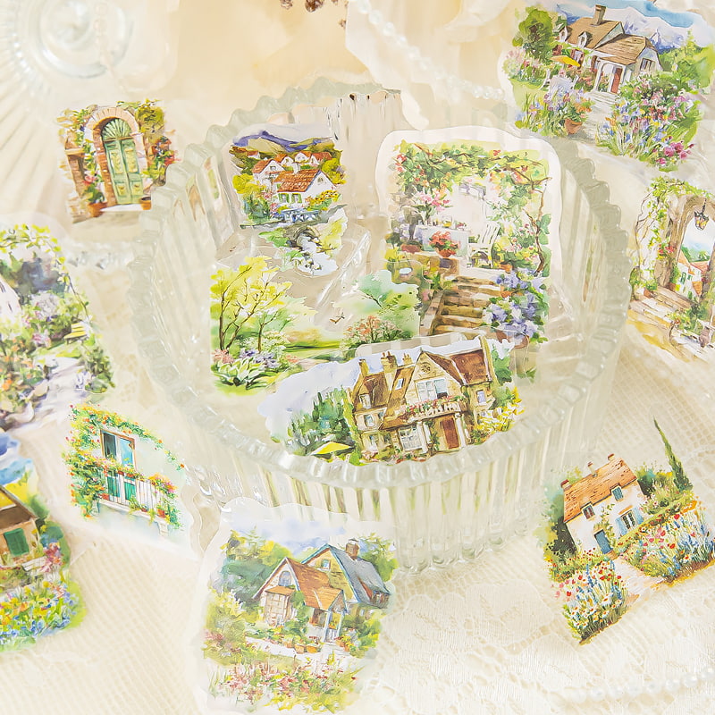 Cottagecore Ephemera PET Sticker | Garden Journaling & Scrapbooking Supplies