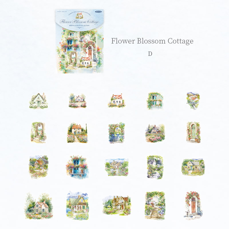 Cottagecore Ephemera PET Sticker Fournitures pour journaux et scrapbooking sur le thème du jardin
