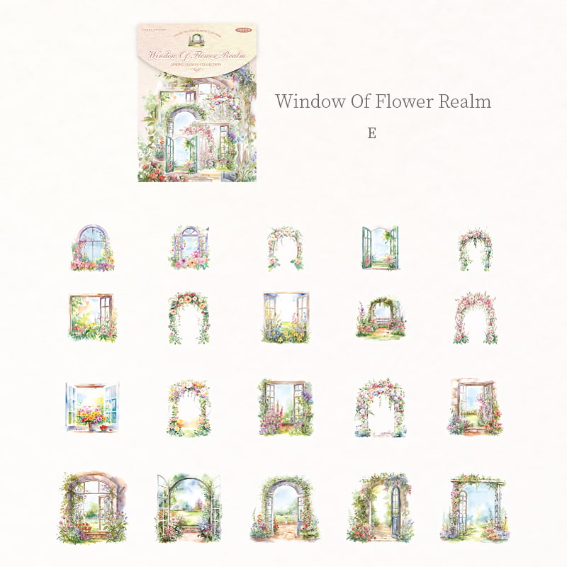 Cottagecore Ephemera PET Sticker Fournitures pour journaux et scrapbooking sur le thème du jardin