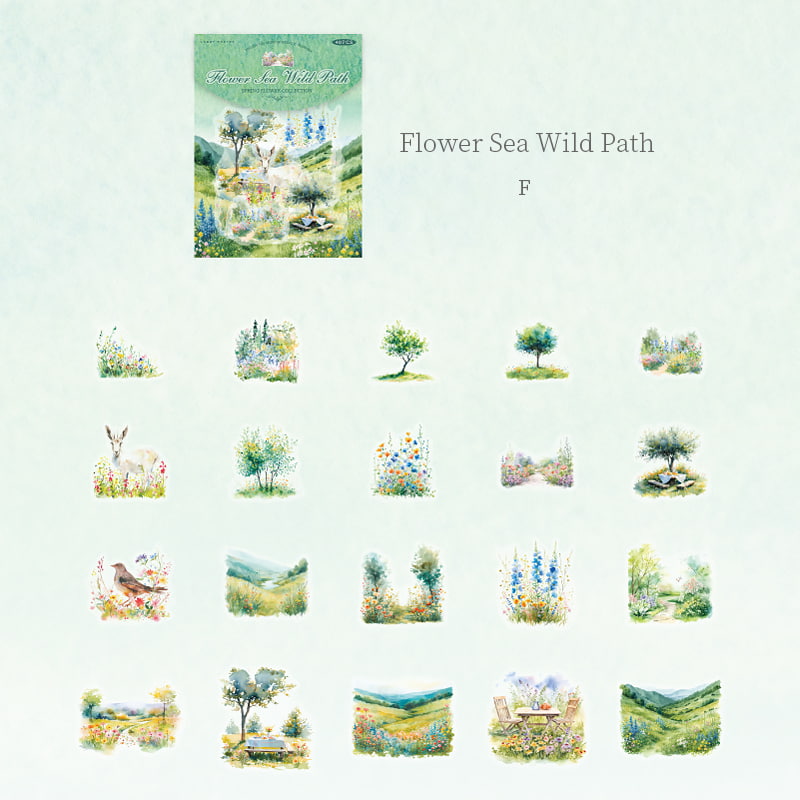 Cottagecore Ephemera PET Sticker Fournitures pour journaux et scrapbooking sur le thème du jardin
