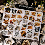 Cute Cat  Dog  Panda UV DTF Transfer Stickers
