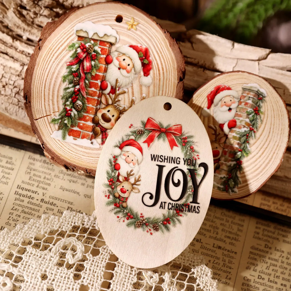 Cute Christmas Peekaboo UV DTF Transfer Stickers