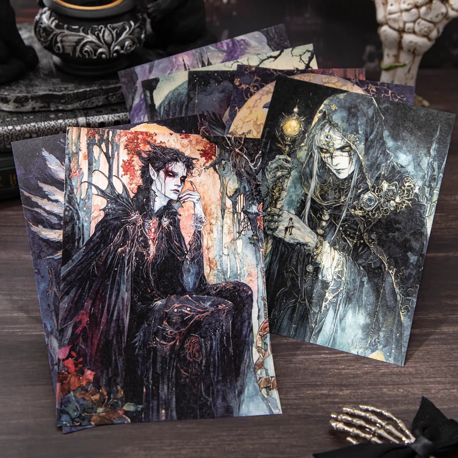 Dark Gothic Background Paper | Fantasy Occult Art Scrapbooking Pages