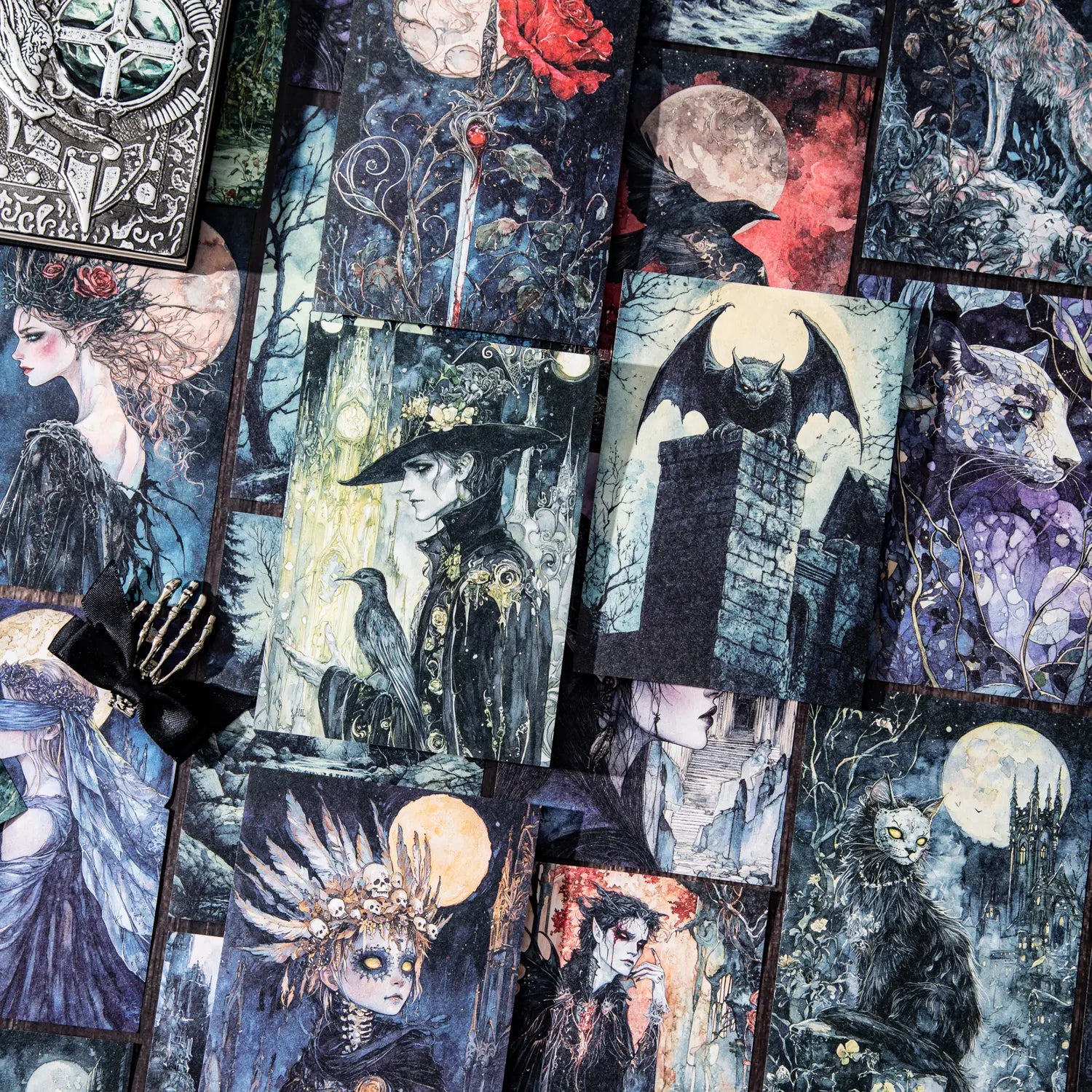 Dark Gothic Background Paper | Fantasy Occult Art Scrapbooking Pages