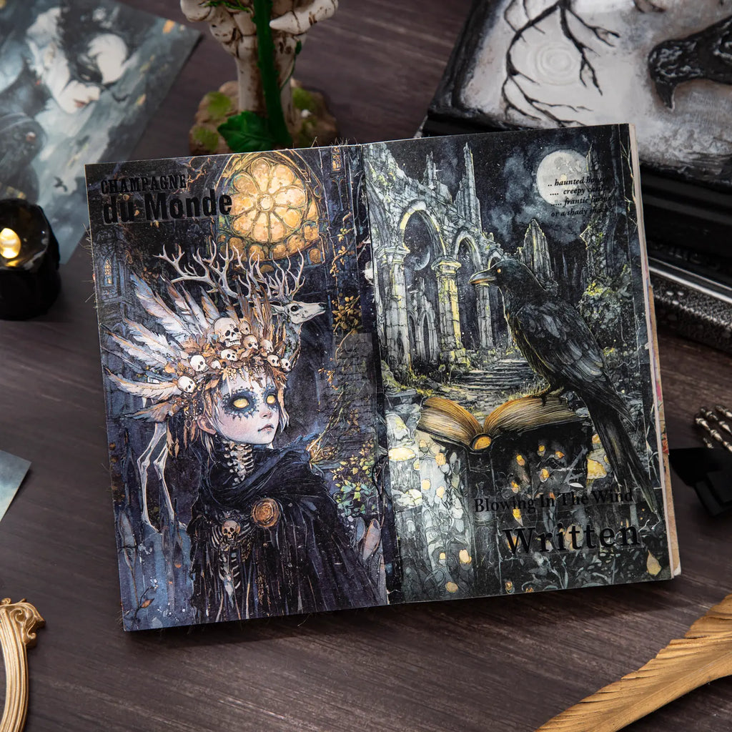 Dark Gothic Background Paper | Fantasy Occult Art Scrapbooking Pages