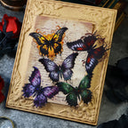 Autocollants papillon vintage gothiques sombres pour animaux de compagnie – 4 styles d'autocollants pour journal intime