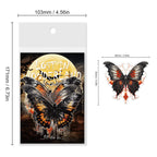 Autocollants papillon vintage gothiques sombres pour animaux de compagnie – 4 styles d'autocollants pour journal intime