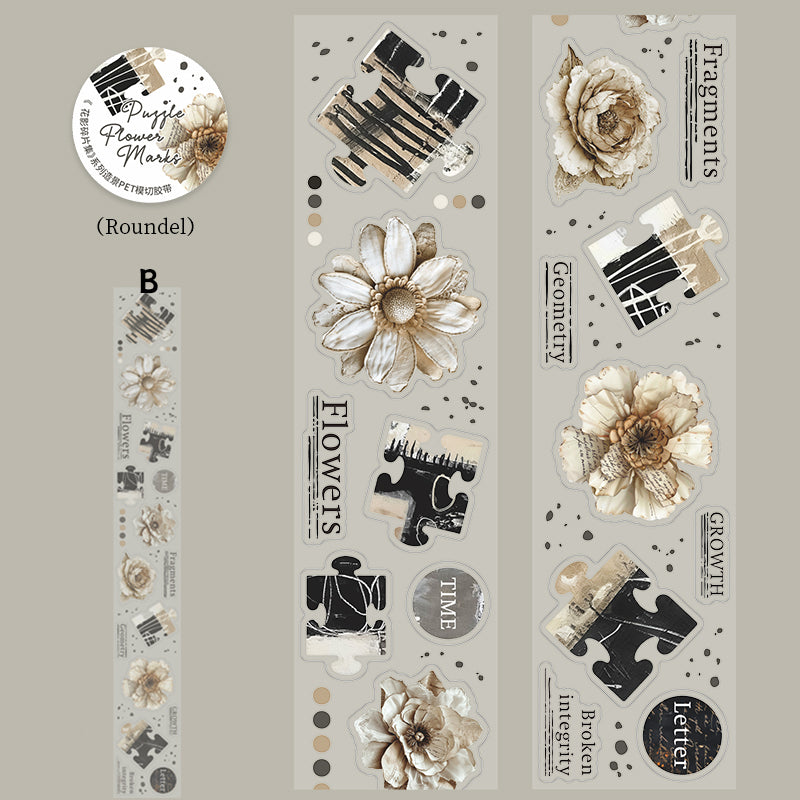 Die-Cut Floral & Collage PET Tape