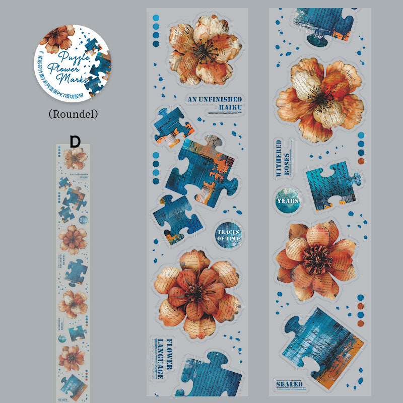 Die-Cut Floral & Collage PET Tape