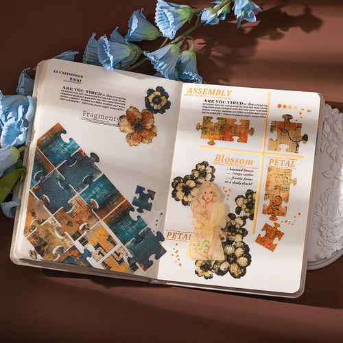 Ruban PET découpé à l'emporte-pièce à motifs floraux et collages