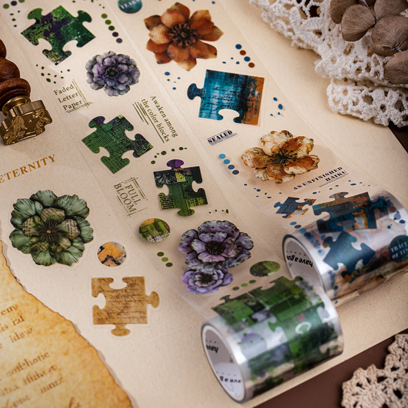 Die-Cut Floral & Collage PET Tape