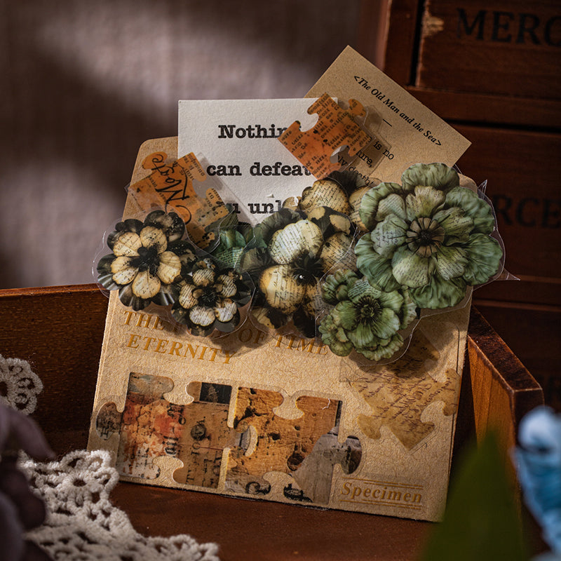 Die-Cut Floral & Collage PET Tape