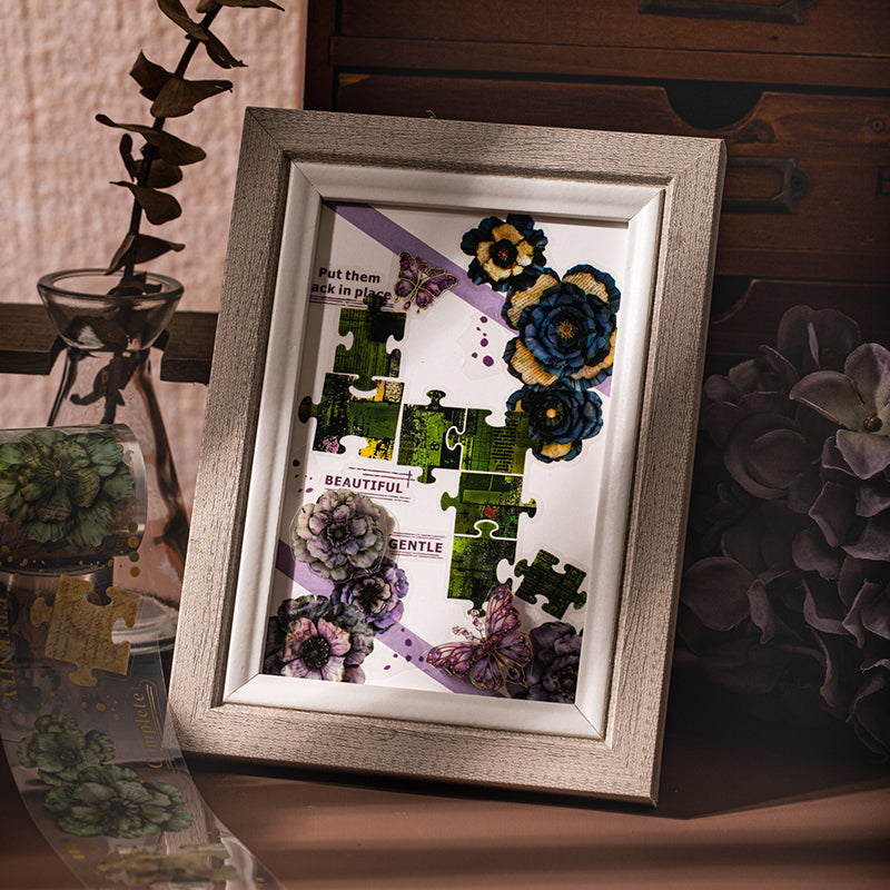 Die-Cut Floral & Collage PET Tape