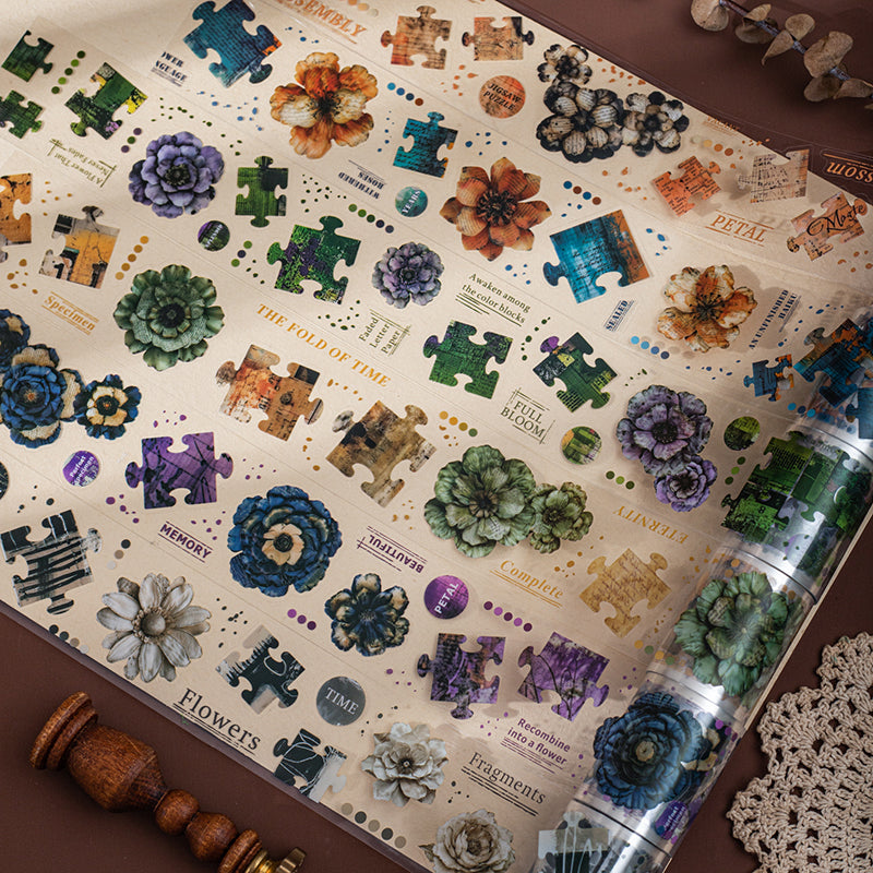 Die-Cut Floral & Collage PET Tape