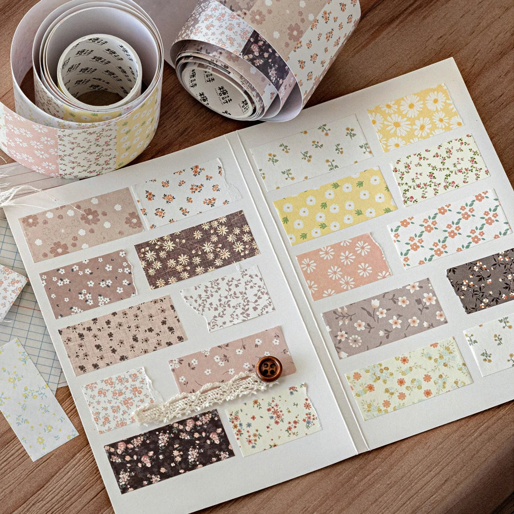 Die-Cut Flower Washi Tape – Scrapbooking & Journal Decoration
