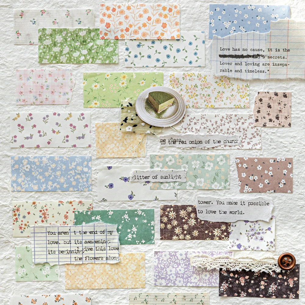 Die-Cut Flower Washi Tape – Scrapbooking & Journal Decoration