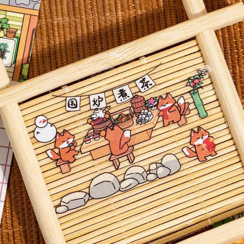 Autocollants Mini Scène 3D DIY – Appartement d’Animaux Mignons & Maison Arbre Forestière | Stickers Décoratifs Anti-Stress