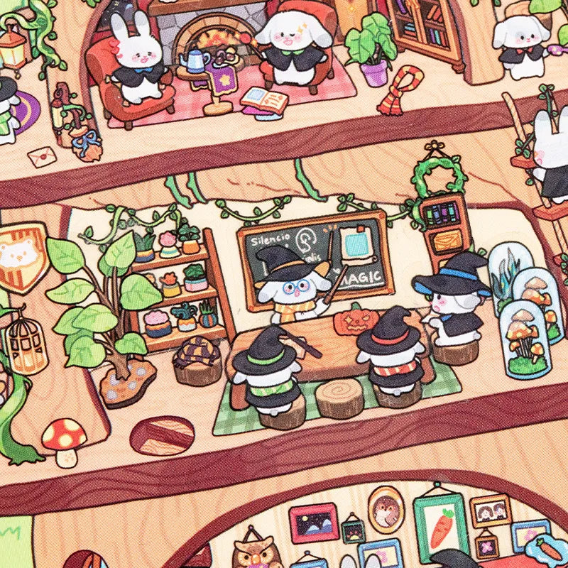 Autocollants Mini Scène 3D DIY – Appartement d’Animaux Mignons & Maison Arbre Forestière | Stickers Décoratifs Anti-Stress