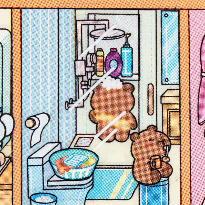 Autocollants Mini Scène 3D DIY – Appartement d’Animaux Mignons & Maison Arbre Forestière | Stickers Décoratifs Anti-Stress