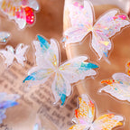 Dreamy Glass Butterfly PET Tape - Journaling  Pre-Cut Tape