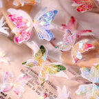 Dreamy Glass Butterfly PET Tape - Journaling  Pre-Cut Tape