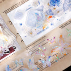 Dreamy Glass Butterfly PET Tape - Journaling  Pre-Cut Tape