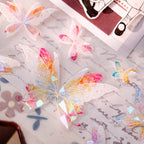 Dreamy Glass Butterfly PET Tape - Journaling  Pre-Cut Tape