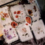 Dried Flower Rub On Sticker