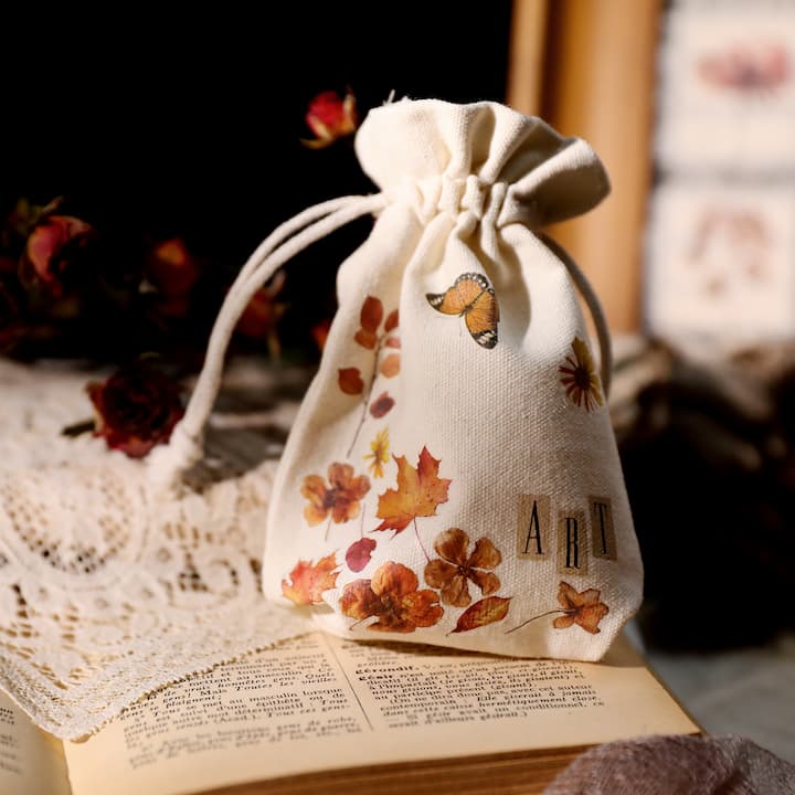 Autocollant à frotter pour fleurs séchées