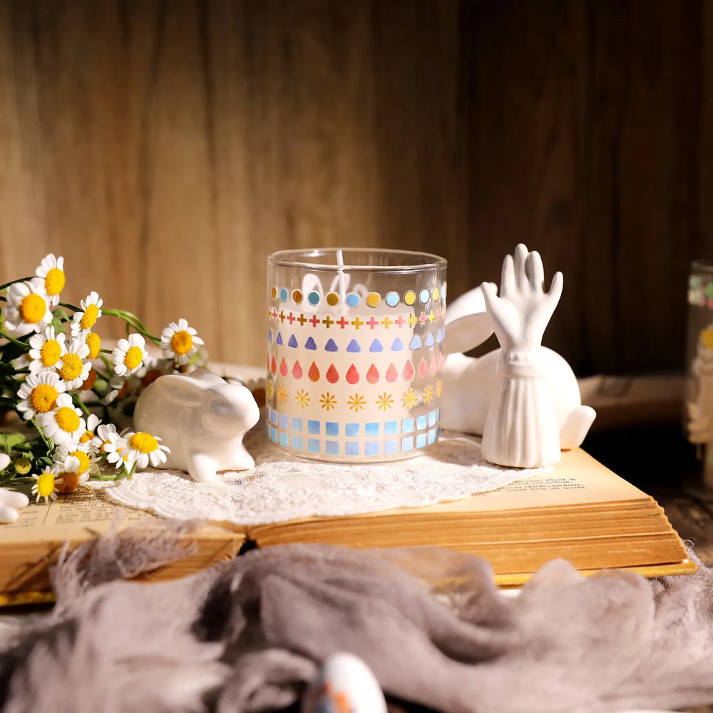 Osterspitzen-Sticker, wasserfest | Pastellfarbene Eierbecher-Aufkleber