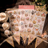 Autocollants à frotter pour Pâques | Animaux de la ferme et motifs printaniers pour loisirs créatifs et journaling