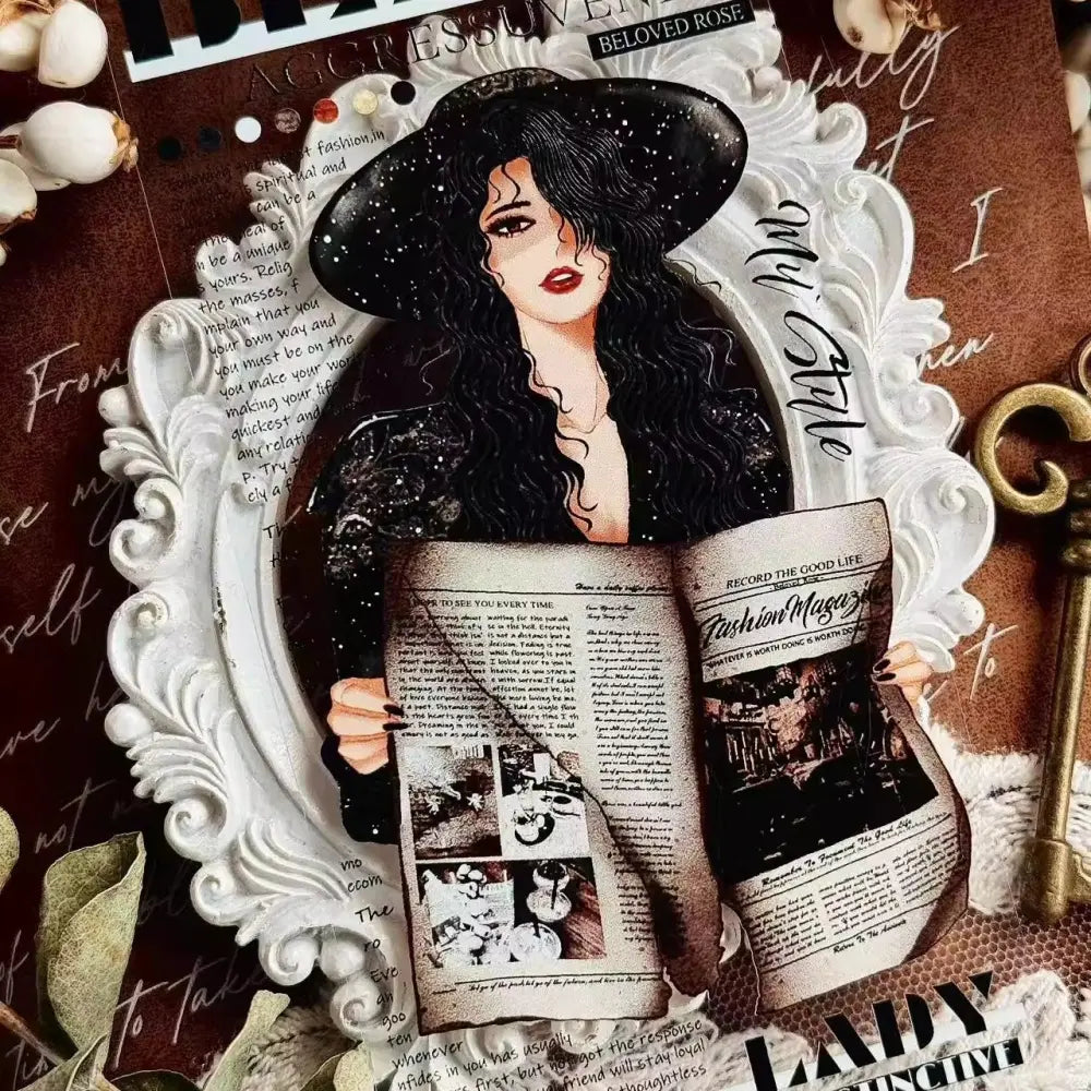 Elegantes Washi-Tape im Vintage-Punk-Stil mit Tiermotiven | Dekoratives Tape mit Vintage- und Punk-Motiven