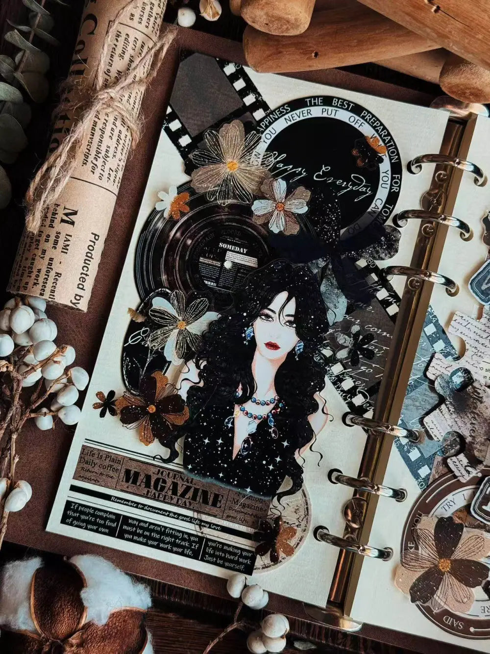 Elegantes Washi-Tape im Vintage-Punk-Stil mit Tiermotiven | Dekoratives Tape mit Vintage- und Punk-Motiven