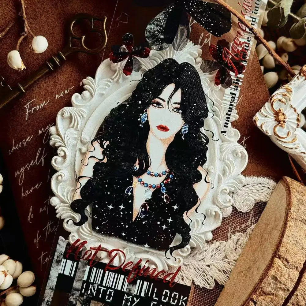 Elegantes Washi-Tape im Vintage-Punk-Stil mit Tiermotiven | Dekoratives Tape mit Vintage- und Punk-Motiven