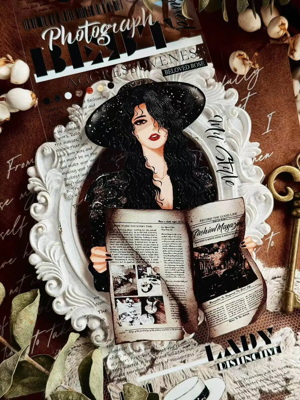 Elegantes Washi-Tape im Vintage-Punk-Stil mit Tiermotiven | Dekoratives Tape mit Vintage- und Punk-Motiven