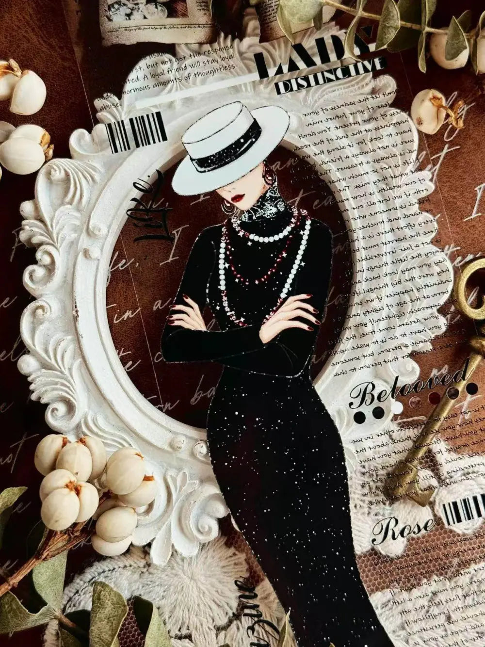 Elegantes Washi-Tape im Vintage-Punk-Stil mit Tiermotiven | Dekoratives Tape mit Vintage- und Punk-Motiven