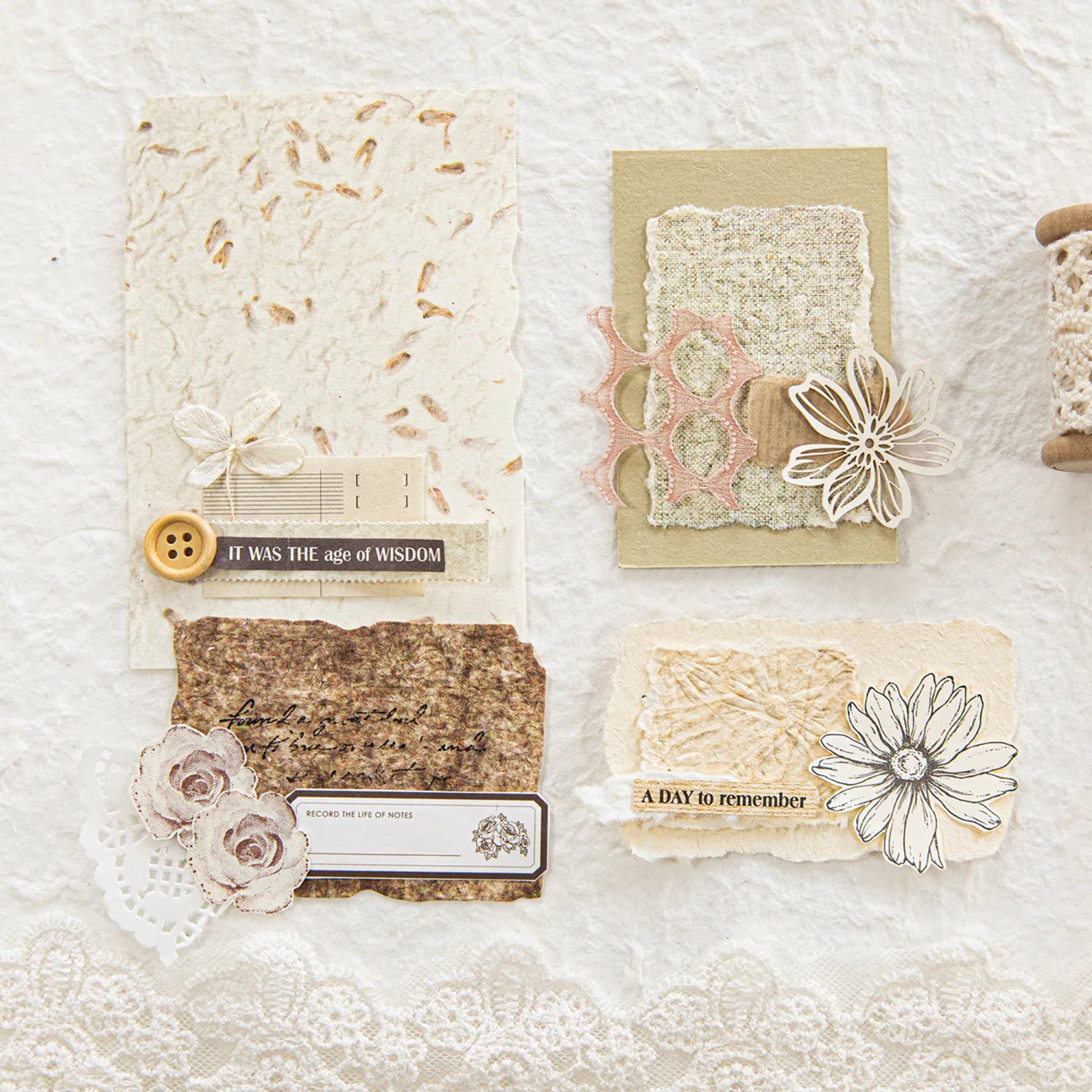 Scrapbooking-Papier-Set mit geprägter Textur
