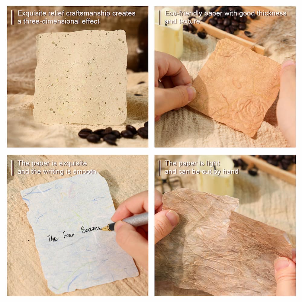 Papier texturé gaufré pour la fabrication de cartes de scrapbooking