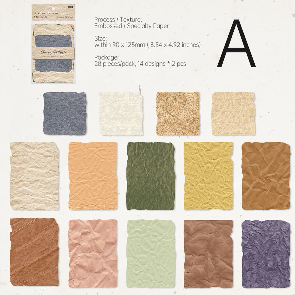 Papier texturé gaufré pour la fabrication de cartes de scrapbooking