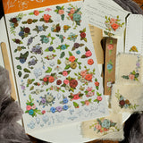 Vintage Rose Rub-On Sticker