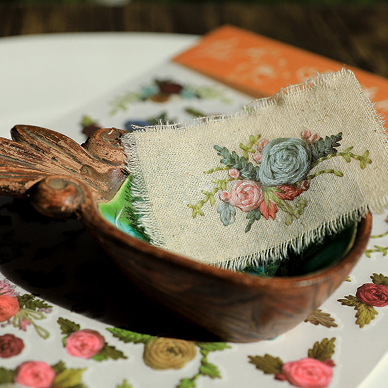 Autocollant rose vintage