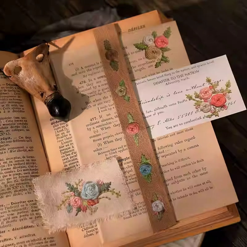 Autocollant rose vintage