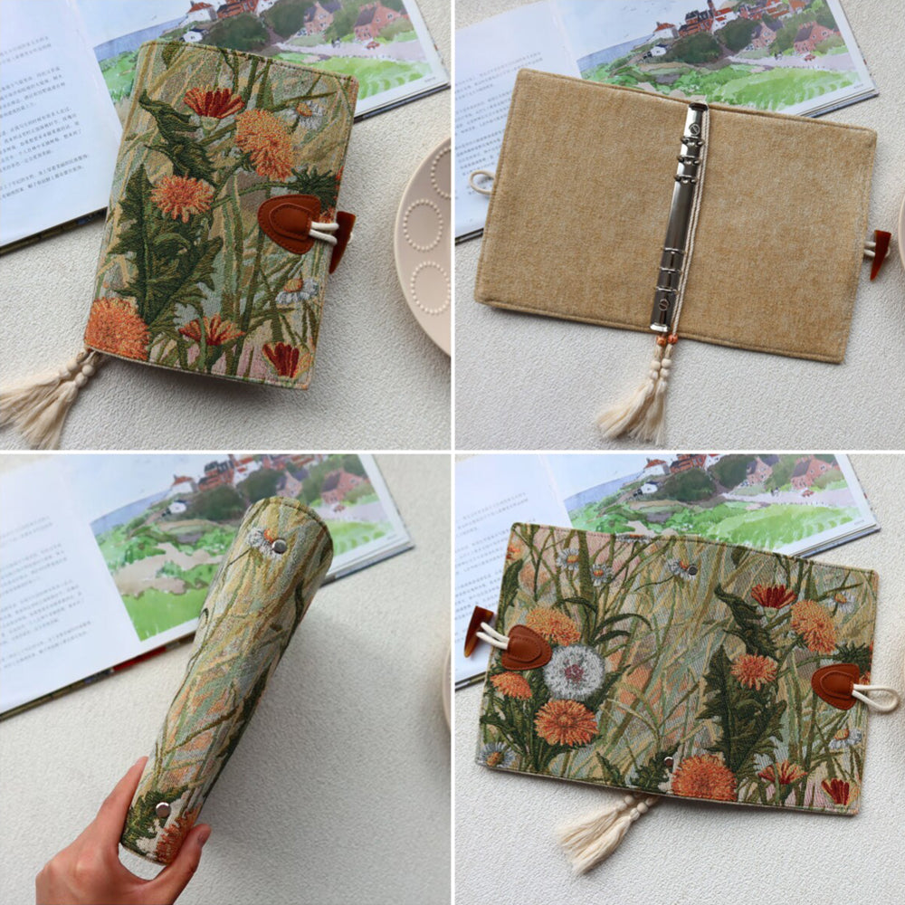 Handmade A5 Fabric Covered Bullet Journal Personalized Gift