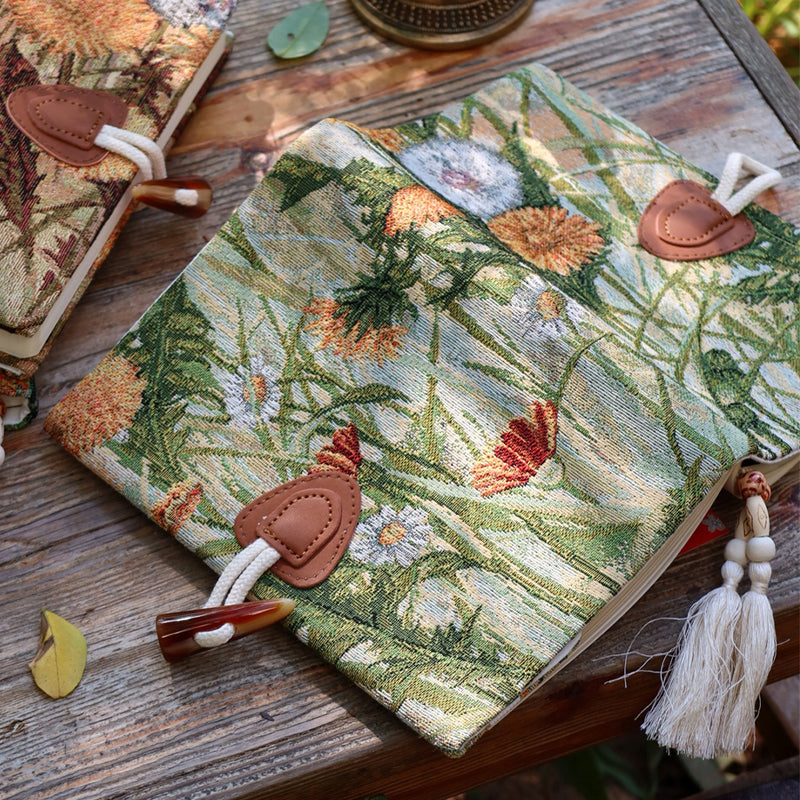 Handmade A5 Fabric Covered Bullet Journal Personalized Gift