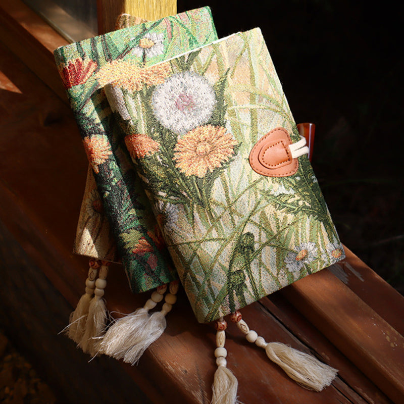 Handmade A5 Fabric Covered Bullet Journal Personalized Gift